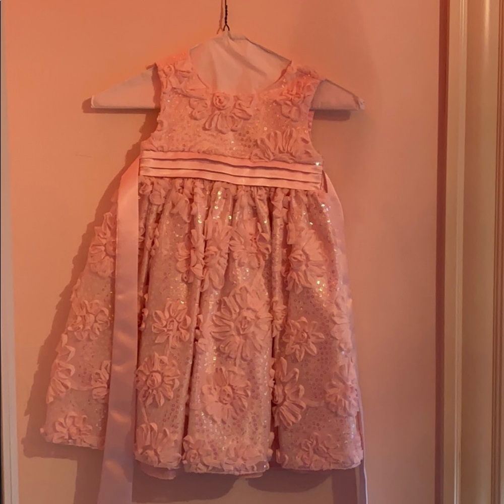 Pink floral dress